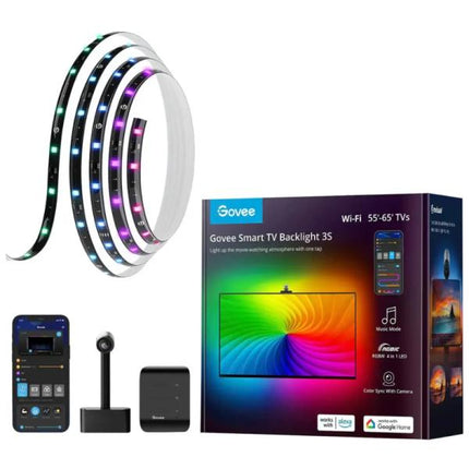 Luces Govee Smart TV Backlight 3S H6098AD1 | 55‑65″ | RGBIC | Cámara 1080p