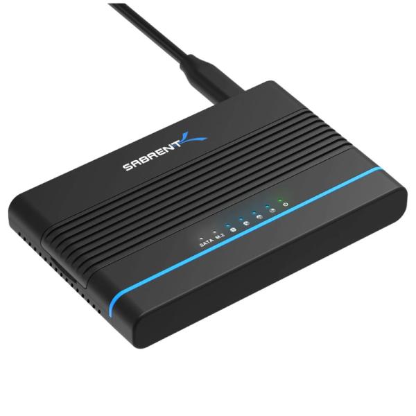 Adaptador conversor Sabrent DS-UCMH USB-C a SATA para discos duros