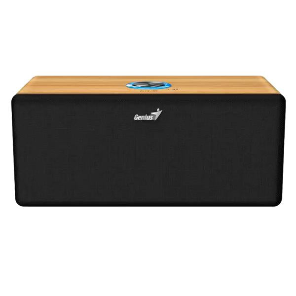 Parlante Genius SP-HF505BT | Parlante Estéreo | 20W RMS | Bluetooth | Acabado en Madera Clara