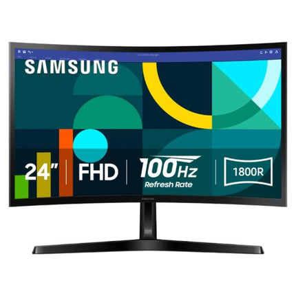 Monitor Samsung Essential S3 LS24D366GANXZA | 24” Curvo | FHD 1920x1080 | 100Hz