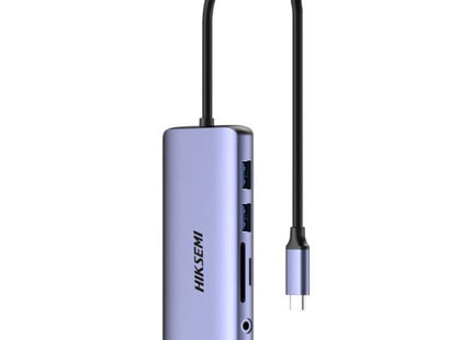 HUB HIKSEMI HS-HUB-DS11 11 EN 1 USB-C  1 PUERTO PD CARGA RAPIDA 1 PUERTO HDMI 1 PUERTO VGA 1 PUERTO MICRO SD 1 PUERTO TF 2 PUERTOS USB-A 3.0 2 PUERTOS USB-A 2.0 1 PUERTO DE AUDIO Y 1 PUERTO RJ45