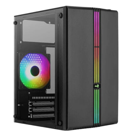 CASE RGB AEROCOOL EVO MINI-G-BK-V1 TORRE PEQUEÑA ACERO CON PANEL LATERAL DE VIDRIO TEMPLADO CON ABANICO TRASERO ACCS-PV42013.11