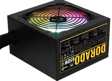 FUENTE DE PODER AEROCOOL DORADO 650W 80 PLUS GOLD NO MODULAR ATX ACPG-DO65FUC.11