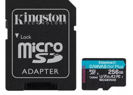 MEMORIA MICRO 256GB KINGSTON SDCG4/256GB CLASE 10 UHS-I V30  200 MB/S  PARA DRONES Y CAMARAS DEPORTIVAS