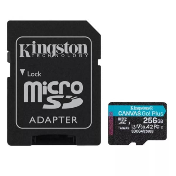 MEMORIA MICRO 256GB KINGSTON SDCG4/256GB CLASE 10 UHS-I V30  200 MB/S  PARA DRONES Y CAMARAS DEPORTIVAS