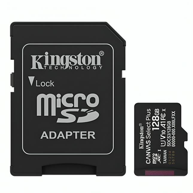 MEMORIA MICRO SD 128GB KINGSTON SDCS3/128GB CLASE 10 UHS-I U3 150 MB/S PARA DISPOSITIVOS Y CAMARAS ANDROID