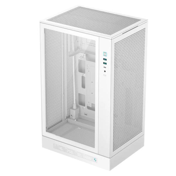 Case DeepCool CH270 Digital WH | Mini Tower ITX | Vidrio Lateral | Malla Frontal | Sin Ventilación Incluida