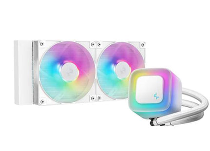 Enfriamiento Líquido RGB DeepCool LE240 WH V2 | AIO 240 mm | Blanco | Compatible Intel/AMD