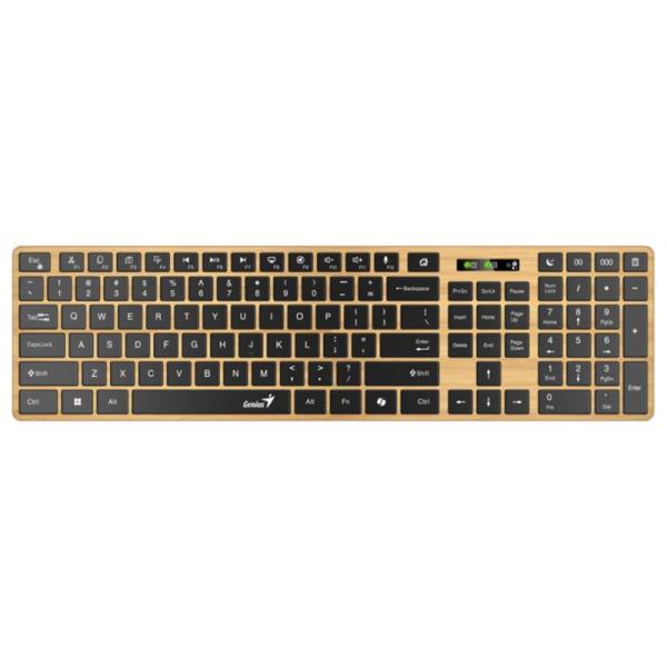 TECLADO GENIUS SLIMSTAR 7250BT MEMBRANA INALÁMBRICO (BLUETOOTH/2.4 GHZ) ESPAÑOL 31320004401