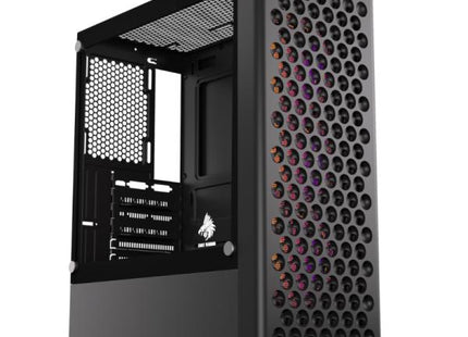 CASE RGB EAGLE WARRIOR CG06Z5RA002C MID TOWER VENTILADORES 3 DE 120MM CON VIDRIO LATERAL Y MALLA FRONTAL
