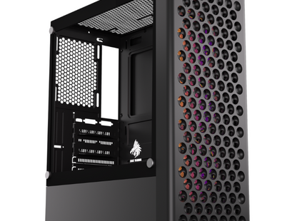 CASE RGB EAGLE WARRIOR CG06Z5RA002C MID TOWER VENTILADORES 3 DE 120MM CON VIDRIO LATERAL Y MALLA FRONTAL