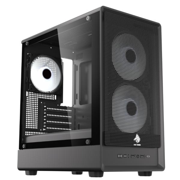 CASE EAGLE WARRIOR CG03AMRA001C TORRE PEQUEÑA CON 2 ABANICOS CON VIDRIO LATERAL