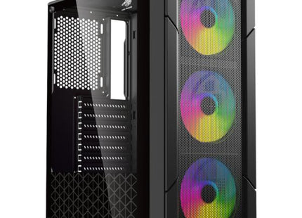 CASE EAGLE WARRIOR CG14ALRA001C TORRE MEDIA CON 3 ABANICOS PANEL DE VIDRIO LATERAL
