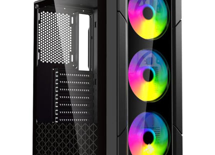 CASE EAGLE WARRIOR CG13ALRA001C TORRE MEDIA CON 3 ABANICOS PANEL DE VIDRIO LATERAL