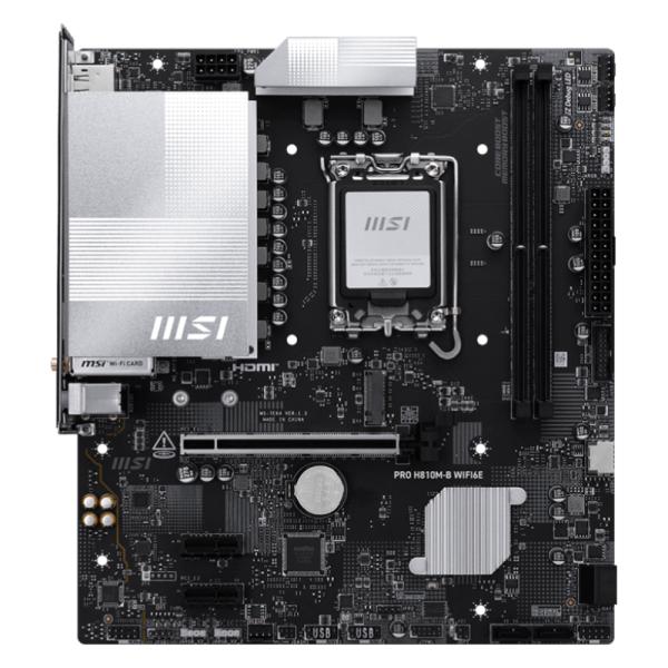 Tarjeta Madre MSI PRO H810M-B WIFI6E 911-7E64-003 | LGA 1851 | DDR5 | Micro-ATX | Wi-Fi 6E