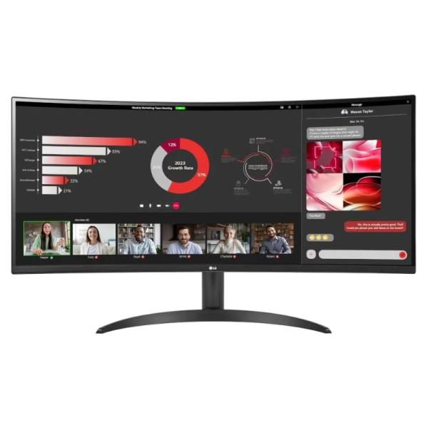 MONITOR LG 34WR50QC-B 34? CURVO 21:9 3440 X 1440 (WQHD) 100 HZ PANEL VA HDR10 FREESYNC, HDMI, DISPLAYPORT 1.4
