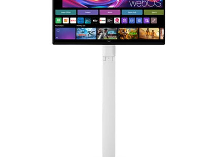 Monitor LG 32U889SA-W gaming 31.5 pulgadas 4K táctil vista frontal pantalla encendida