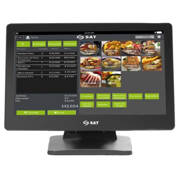 COMPUTADORA AIO PUNTO DE VENTA SAT AMERICA N140 15.6" INTEL CELERON J4125 4GB RAM 128GB SSD SATN140J418S256+W