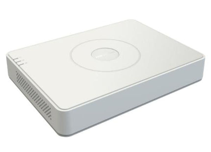 DVR Hikvision 16 canales vista frontal con panel de control y conectores