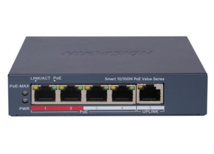 SWITCH HIKVISION DS-3E1105P-EI/M(O-STD)V2 (E) 5 PUERTOS (4 POE + 1 RJ45) 10 / 100 MBPS SMART MANAGED 301802981