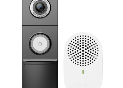Timbre inteligente TP Link Tapo D235 con cámara WiFi vista frontal completa