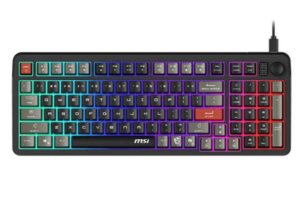 Teclado Gaming MSI Forge GK110 membrana con retroiluminación LED vista frontal completa