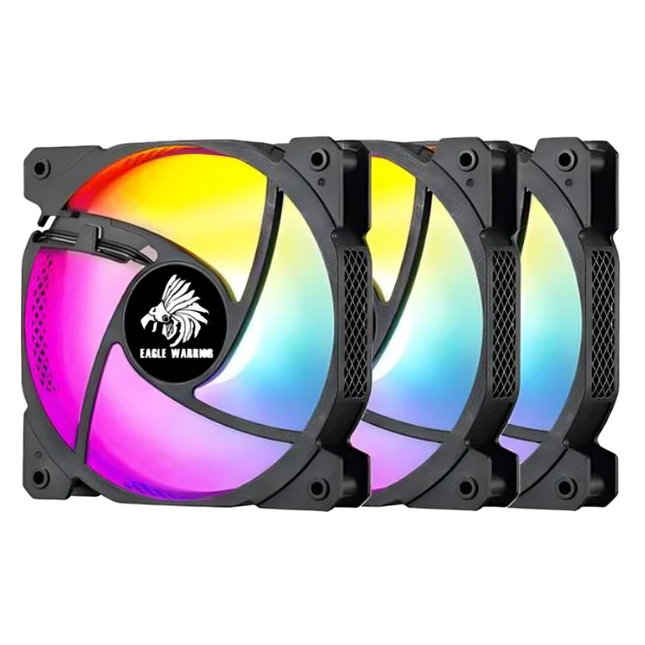 ABANICO ARGB EAGLE WARRIOR FCF2L3W5007C 3X120MM W/6 PIN CONTROL BOX