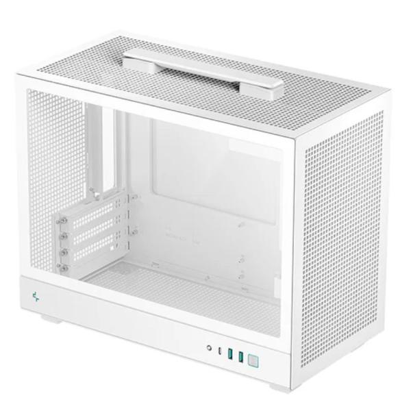 CASE DEEPCOOL CH160 PLUS WH MINI TOWER VENTILADORES 4 DE 120MM CON MALLA Y PANEL FRONTAL Y LATERAL R-CH160-WHNGM0-G