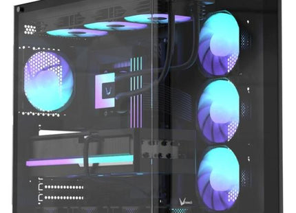 Case ARGB Formula V Line Crystal U2 Floe Black 4711401663782 | Mid Tower | ATX Micro-ATX Mini-ITX | RGB | 4 Ventiladores ARGB 120mm
