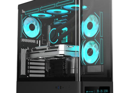 Eagle Warrior case CG01YKRA001C mid tower con vidrio templado y pantalla frontal de 7.2 pulgadas