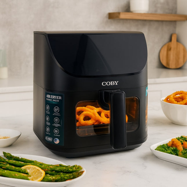 Coby CrispPro Advanced CY-AIRF-8LDH-DG-BK-W Freidora de Aire Digital 8 L 1700 W