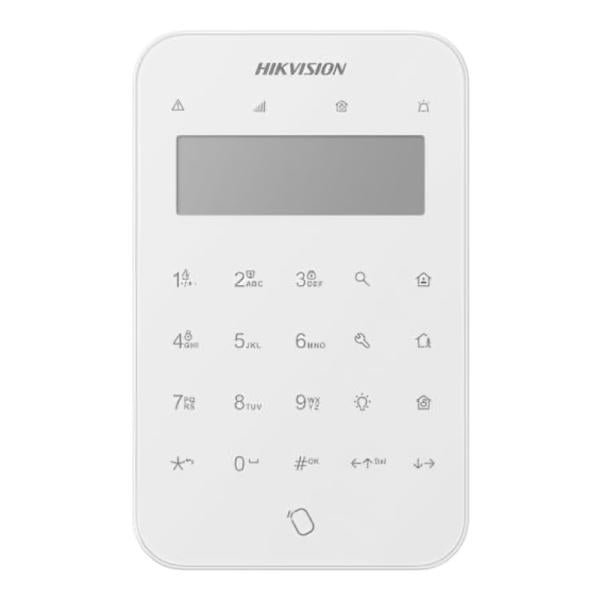 TECLADO CON PANTALLA LCD INALÁMBRICO HIKVISION DS-PK1-LT-WB(O-STD) PARA SISTEMAS DE ALARMA 302402028