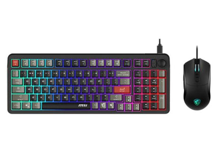 Combo gaming MSI Forge GK110 teclado y mouse RGB con retroiluminación LED multicolor