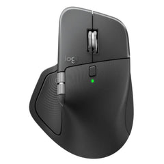 Mouse Logitech MX Master 4 negro vista frontal con rueda de desplazamiento dual