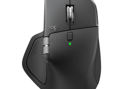 Mouse Logitech MX Master 4 negro vista frontal con rueda de desplazamiento dual