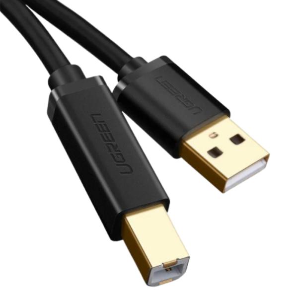 Cable USB 2.0 UGREEN negro de 5 metros con conectores A macho a B macho para impresora