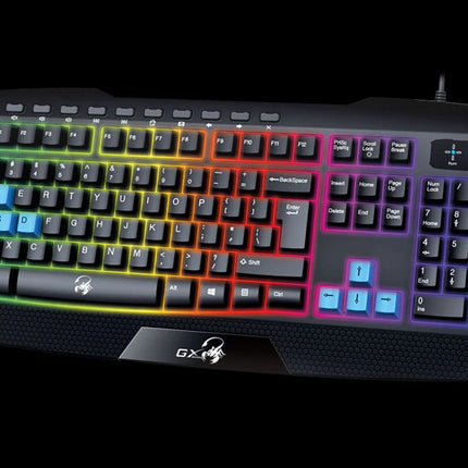 Teclado Gaming Genius Scorpion K215 | RGB 7 Colores | Membrana | USB | Español