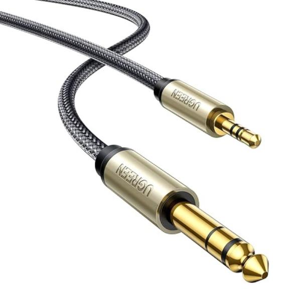 Cable UGREEN AV127 3.5MM a 6.35MM TRS Estéreo M/M | 2M | Audio de Alta Calidad
