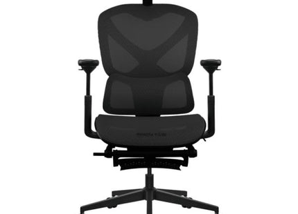 Silla gaming Ergolux 5 Plus Mesh negra con respaldo ergonómico y reposabrazos ajustables vista frontal