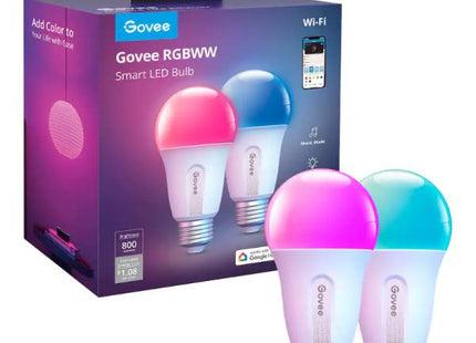 2 Pack Bombillas LED Inteligentes A19 Govee, H6004