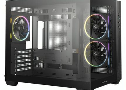 CASE DEEPCOOL G330 3F MID TOWER VENTILADORES 3 DE 120MM CON PANEL FRONTAL Y LATERAL R-CG330-BKNGM3-G