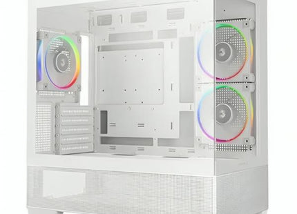 CASE ARGB DEEPCOOL CG380 3F WH MID TOWER VENTILADORES 3 DE 120 MM CON PANEL LATERAL Y FRONTAL R-CG380-WHAGM3-G
