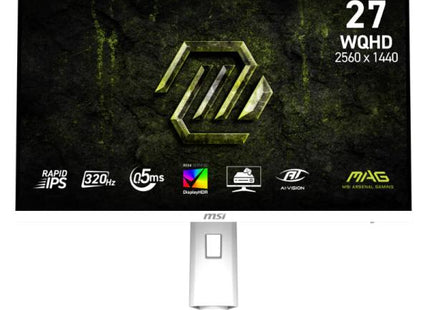 MONITOR GAMING MSI MAG 274QRFW X32 27? PLANA WQHD 2560X1440 320HZ RAPID IPS NVIDIA G-SYNC COMPATIBLE AMD FREESYNC PREMIUM DISPLAYPORT / HDMI 2.1 / AUDIO OUT 9S6-3CE49H-036