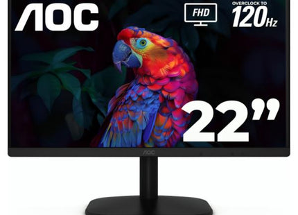 MONITOR GAMING AOC 22B35HM23 21.5" PLANA FULL HD 1920 X 1080 120HZ LED ADAPTIVE SYNC HDMI / VGA / 3.5MM