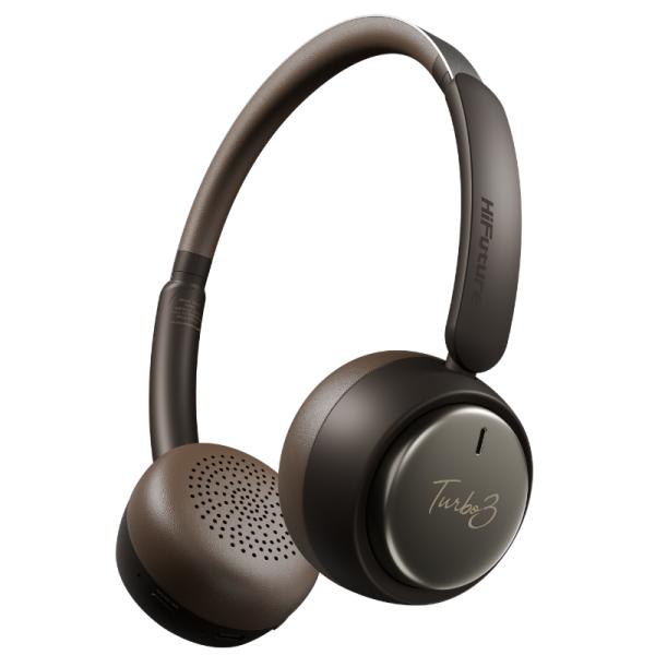Headset HIFUTURE TURBO 3 inalámbrico Bluetooth color café vista frontal
