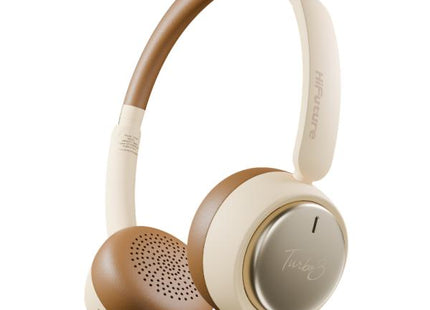 Headset HiFuture Turbo 3 inalámbrico color latte vista frontal completa