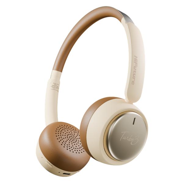Headset HiFuture Turbo 3 inalámbrico color latte vista frontal completa