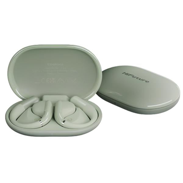 Audífonos HiFuture VibeMate color verde con diseño open-ear inalámbrico