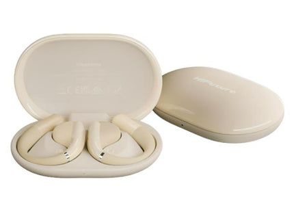 Audífonos HiFuture VibeMate color latte con diseño open-ear ergonómico