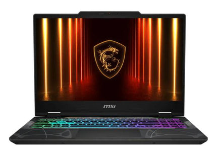 Laptop Gaming MSI Cyborg 15 con pantalla de 15.6 pulgadas abierta mostrando diseño frontal